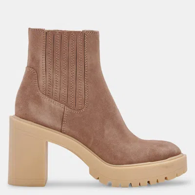 Dolce Vita Caster H2o Booties Mushroom Suede In Grey