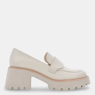 Dolce Vita Halona Loafers Ivory Leather In Multi