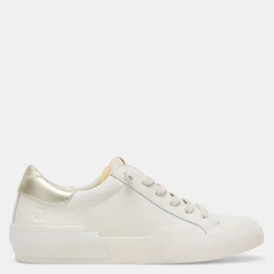 Dolce Vita Zina Foam 360 Sneakers White Gold Recycled Leather In Multi