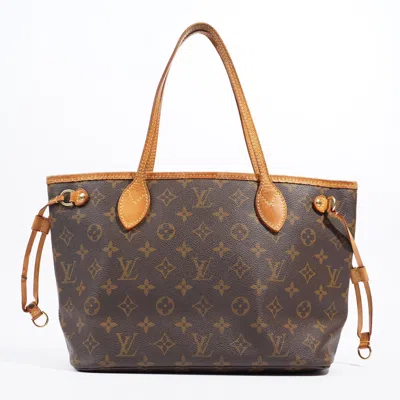 Pre-owned Louis Vuitton Neverfull Monogram Coated Canvas Shoulder Bag In Gold