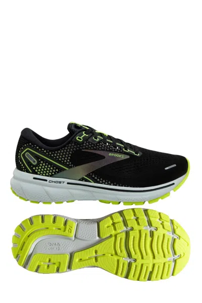 Brooks Men's Ghost 14 Running Shoes - D/medium Width In Nightlife/black In Green