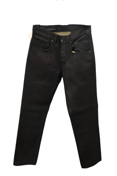 Rag & Bone Slim Straight Leg Jean In Brown Denim In Black