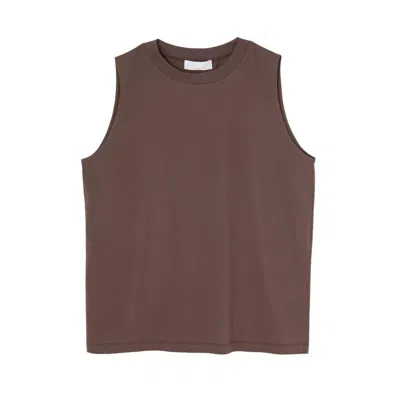 Moussy Women's Clear Plain Tank Top In Brown