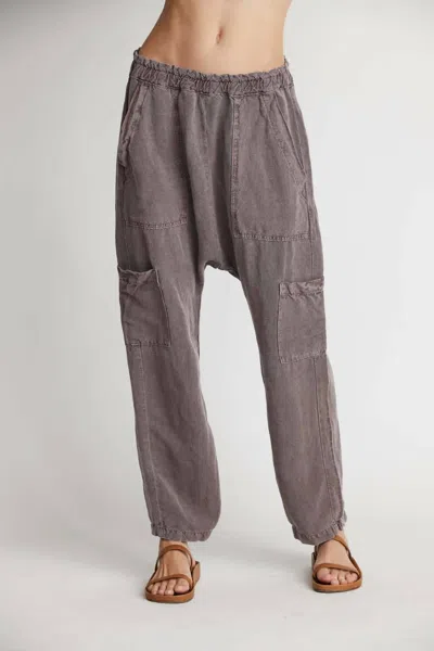 Nsf Shailey Paperbag Pant In Pigment Rouge In Gray