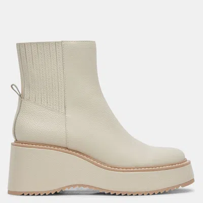 Dolce Vita Hilde Boots Ivory Leather In Multi