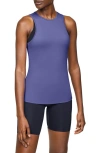 On Movement Stretch Recycled Tank In Blueberry