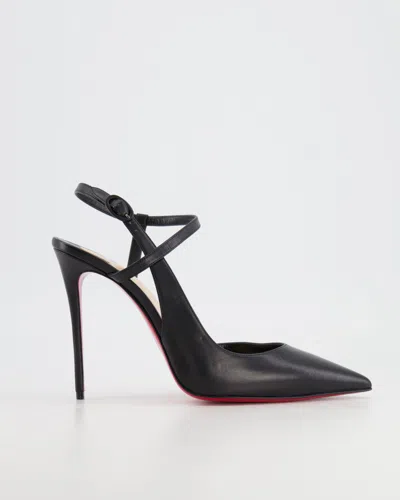 Christian Louboutin Leather Pumps With Ankle Strap Detailing In Black