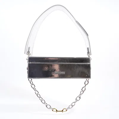 Jacquemus Le Ciuciu Patent Leather Shoulder Bag In Silver