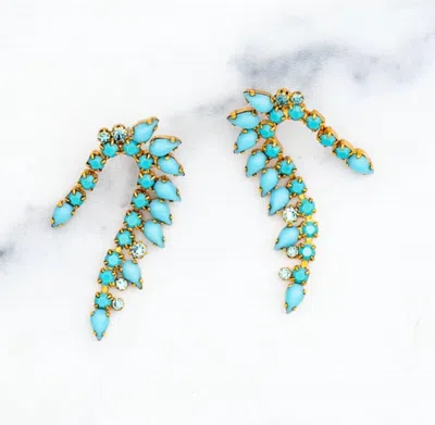 Elizabeth Cole Solana Earrings In Blue