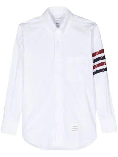 Thom Browne 4-bar Stripe Cotton Shirt In White