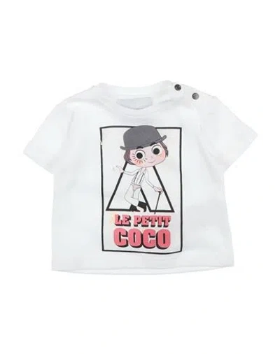 Le Petit Coco Babies'  Toddler Girl T-shirt White Size 3 Cotton