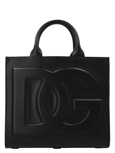Dolce & Gabbana Small Dg Logo Hand Bag In Black