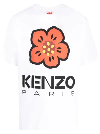 Kenzo Boke Flower Cotton T-shirt In White