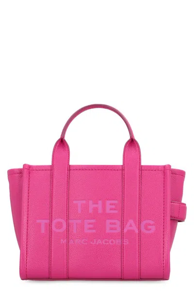 Marc Jacobs The Leather Small Tote Bag In Fuchsia