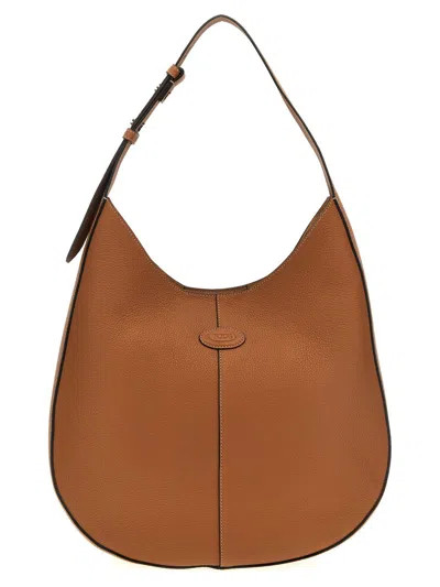Tod's 'sacca Oboe' Small Shoulder Bag In Brown