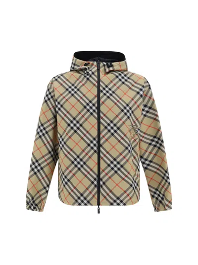 Burberry Anorak Reversible Jacket In Sand Ip Check