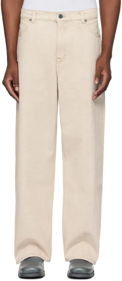 Our Legacy Fatigue Cut Straight Jeans In Beige