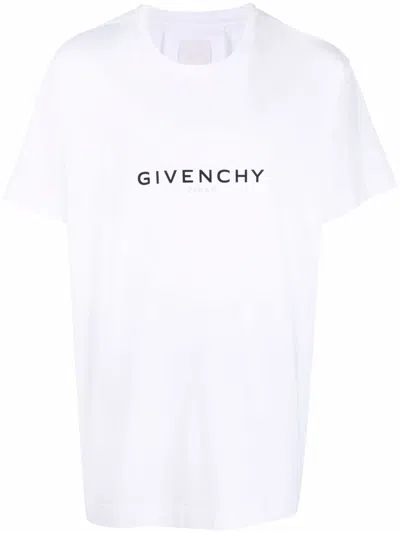 Givenchy T-shirt Oversize  Reverse In Cotone In White