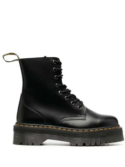 Dr. Martens' Jadon Boot Smooth Leather Platforms Boots In Black