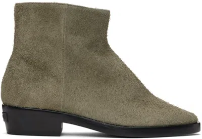Fear Of God Western Low Suede Ankle Boots In Wolf