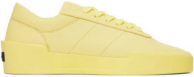 Fear Of God Aerobic Low Leather Sneakers In Canary