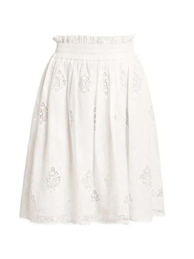 Erdem Broderie Anglaise Mini Skirt In White