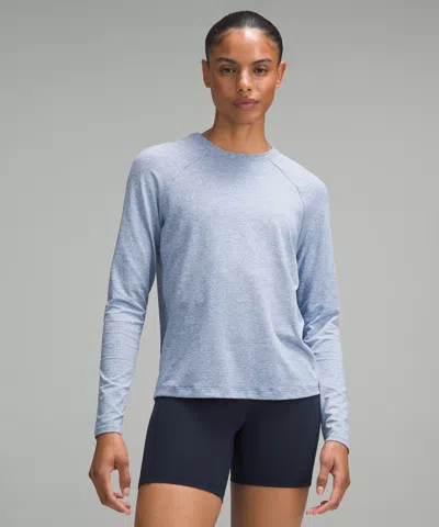 Lululemon License To Train Classic-fit Long-sleeve Shirt In Blue