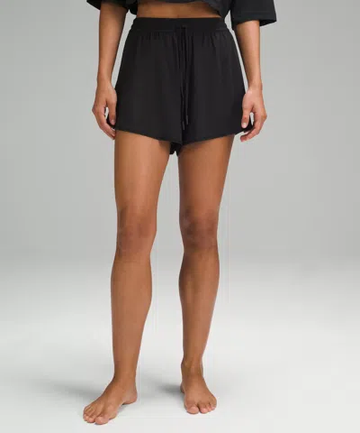 Lululemon Modal High-rise Relaxed-fit Lounge Shorts 3.5" In Black