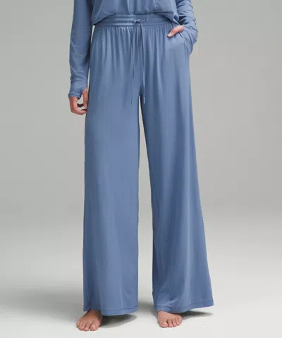 Lululemon Modal High-rise Wide-leg Lounge Pants In Blue