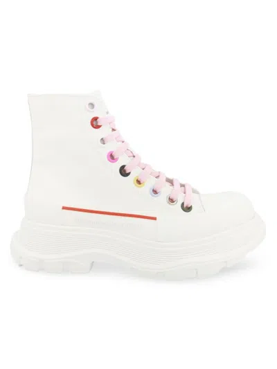 Alexander Mcqueen Women's Tread Slick Boots In White