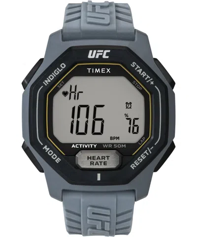 Timex Ufc Men's Spark Digital Gray Polyurethane Watch, 46mm In Blue