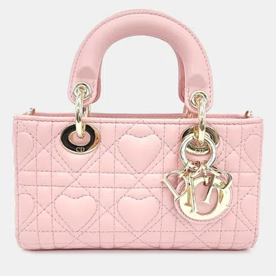 Pre-owned Dior Christian  Lady D-joy Micro Bag S0910 In Pink