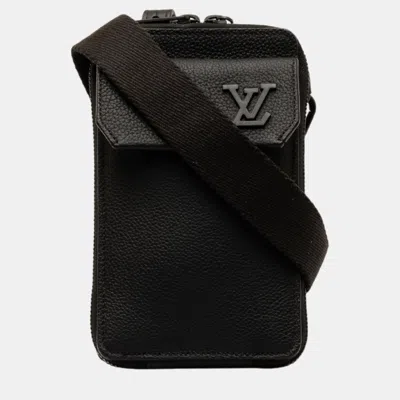 Pre-owned Louis Vuitton Black Aerogram Phone Pouch