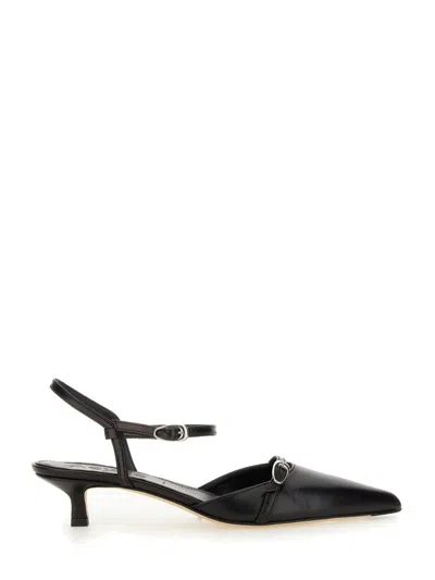Aeyde Melia Leather Point-toe Pumps In Black