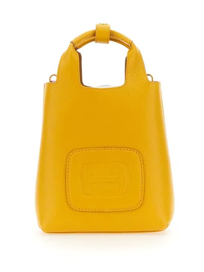 Hogan "h" Mini Shopping Bag In Yellow