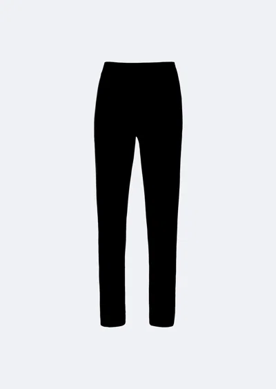 Lapointe Stretch Scuba Fitted Pintuck Pant In Black