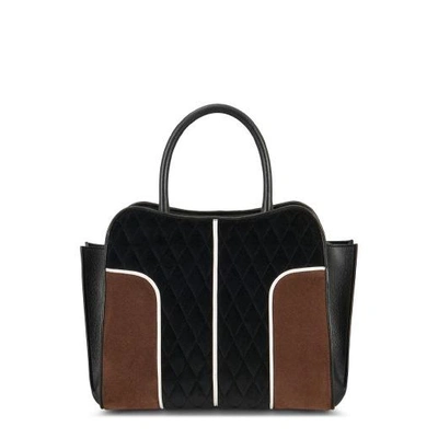 Tod's Sella 小号手袋 In Black/brown/white