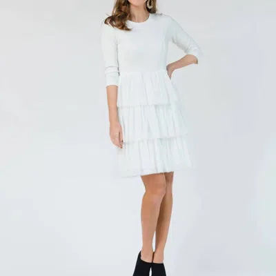Sail To Sable Sue Tulle Dress In Winter White