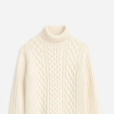 Alex Mill Cable-knit Rollneck Sweater In Ivory