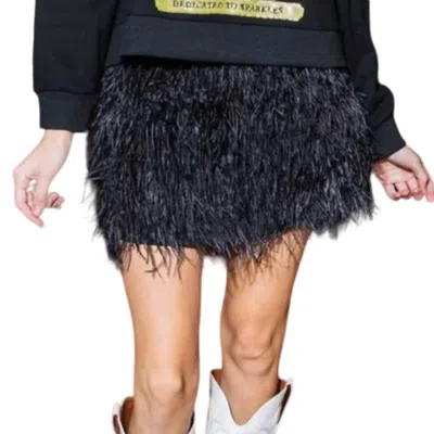 Queen Of Sparkles Black Feather Skirt