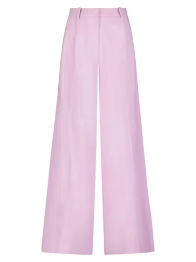 Mac Duggal Women's Classic Crepe Wide-leg Trousers In Orchid