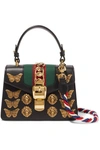 GUCCI Sylvie mini embellished leather shoulder bag