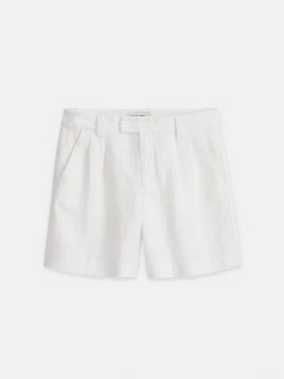 Alex Mill Anna Pleated Shorts In Linen In Off White