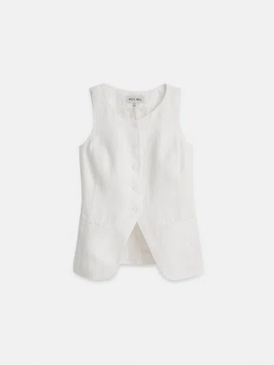 Alex Mill Anna Vest In Linen In Off White