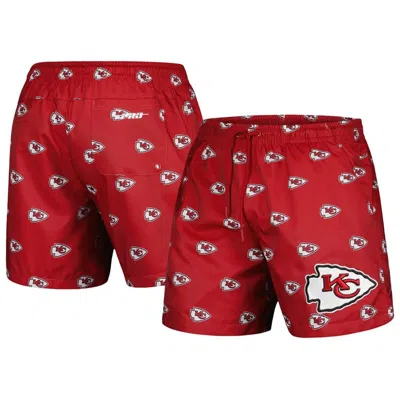 Pro Standard Men's  Red Kansas City Chiefs Allover Print Mini Logo Shorts