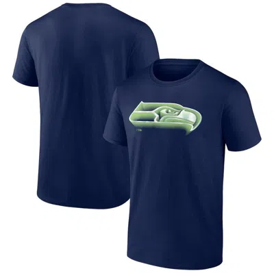 Fanatics Branded College Navy Seattle Seahawks Chrome Dimension T-shirt