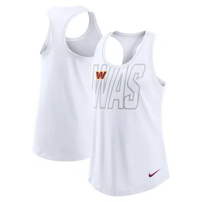 Nike Women's Team (nfl Washington Commanders) Racerback Tank Top In White