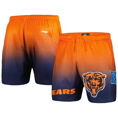 Pro Standard Men's  Navy, Orange Chicago Bears Ombre Mesh Shorts In Navy,orange