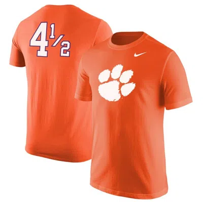 Nike Men's  Orange Clemson Tigers Disney+ 4a½ Player T-shirt