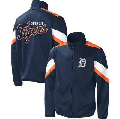 G-iii Sports By Carl Banks Men's  Navy Detroit Tigers Earned Run Full-zip Jacket